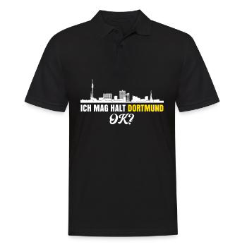 Dortmunder lustiger Spruch Dortmund - Männer Poloshirt - Schwarz - Vorne - Kai (181cm)