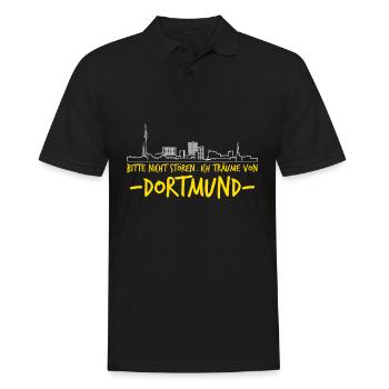 Dortmunder Witz Dortmund - Männer Poloshirt - Schwarz - Vorne - Kai (181cm)