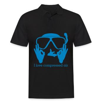 Diving Scuba Diving Diver - Men's Polo Shirt - black - Front - Kai (181cm)