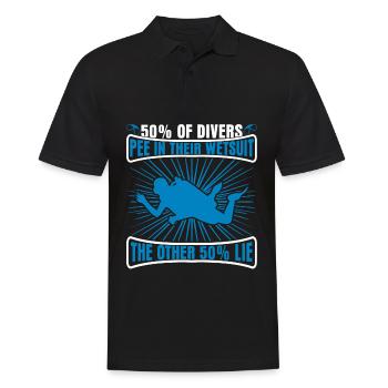 Diver Saying Scuba Diver Diving - Men's Polo Shirt - black - Front - Kai (181cm)