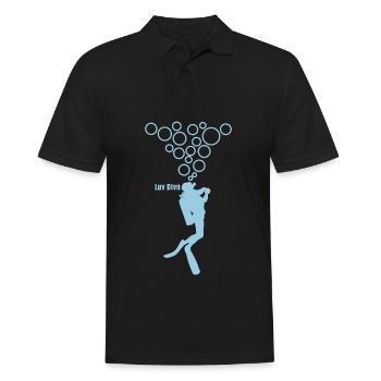 Plongeur de plongée Plongeur sous-marin - Polo Homme - noir - Devant - Kai (181cm)