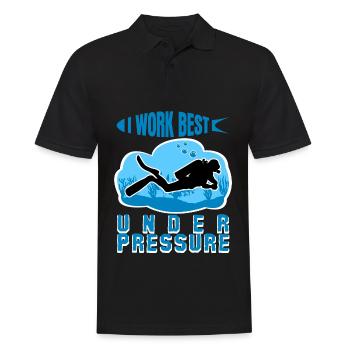Diver Scuba Diver Saying Diving - Men's Polo Shirt - black - Front - Kai (181cm)