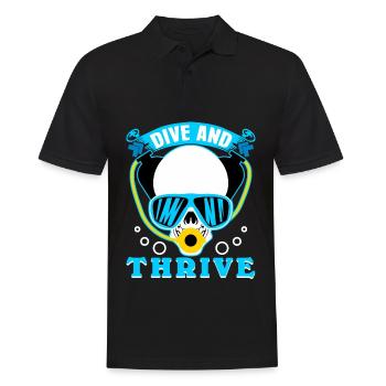 Diver Diving GogglesDiving - Men's Polo Shirt - black - Front - Kai (181cm)