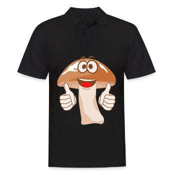 Mushrooms Mushroom Mushroom Pickers - Men's Polo Shirt - black - Front - Kai (181cm)