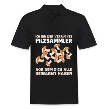 Pilz Pilzsammler Pilze - Männer Poloshirt - Schwarz - Vorne - Kai (181cm)