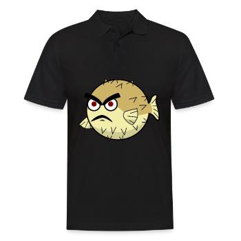 Poisson-globe maléfique - Polo Homme - noir - Devant - Kai (181cm)