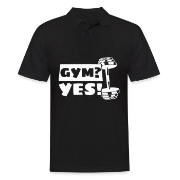 Gym Strongman Fitness Bodybuilder - Men's Polo Shirt - black - Front - Kai (181cm)