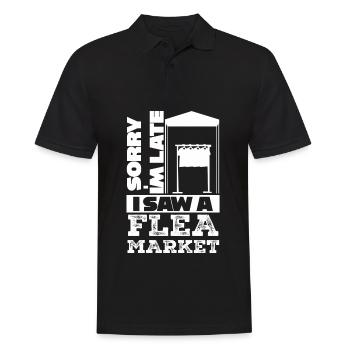 Flohmarkt Trödelmarkt lustig Händler - Männer Poloshirt - Schwarz - Vorne - Kai (181cm)