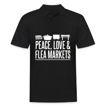 Flohmarkt lustig Händler Trödelmarkt - Männer Poloshirt - Schwarz - Vorne - Kai (181cm)