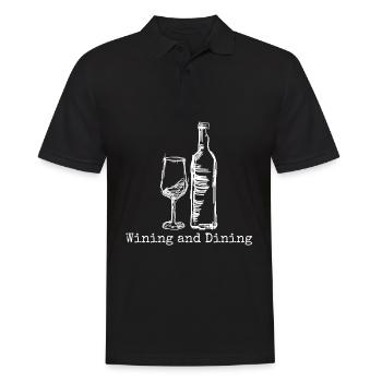 Vino wine wine drinker - Men's Polo Shirt - black - Front - Kai (181cm)