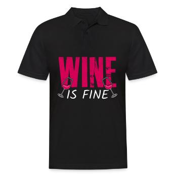 Le vin est bon - Polo Homme - noir - Devant - Kai (181cm)