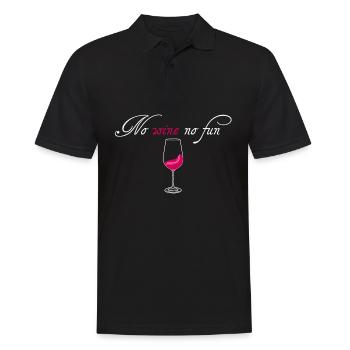 Wein Rotwein - Männer Poloshirt - Schwarz - Vorne - Kai (181cm)