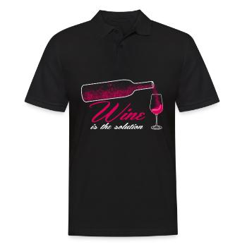 Vin Wine Drinker Party Vin rouge - Polo Homme - noir - Devant - Kai (181cm)