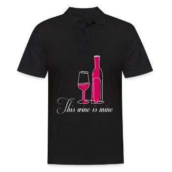 Wine Wine Drinker Party - Men's Polo Shirt - black - Front - Kai (181cm)