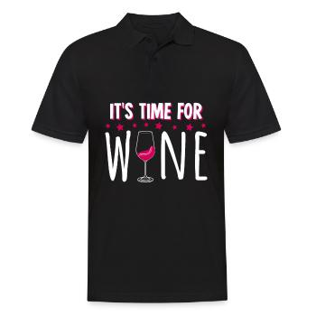 Vino wine wine drinker - Men's Polo Shirt - black - Front - Kai (181cm)