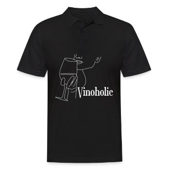 Vino wine drinker wine - Men's Polo Shirt - black - Front - Kai (181cm)