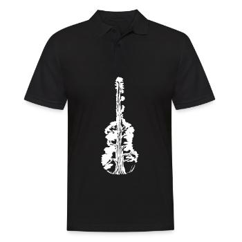 Guitar Music Tree Nature Guitarist - Men's Polo Shirt - black - Front - Kai (181cm)