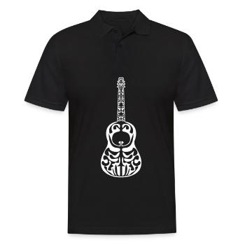 Guitariste de musique de guitare - Polo Homme - noir - Devant - Kai (181cm)