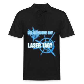 Lasertag Lasergame Laser Tag Laserdrom - Men's Polo Shirt - black - Front - Kai (181cm)
