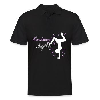 Handstand Sport Turnen - Männer Poloshirt - Schwarz - Vorne - Kai (181cm)