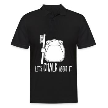 Bouldern Kreide Klettern - Männer Poloshirt - Schwarz - Vorne - Kai (181cm)