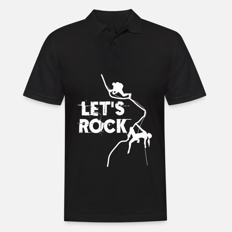 Bergklettern Carabiner Kletterer - Männer Poloshirt - Schwarz