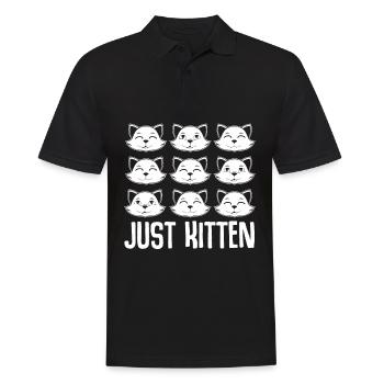 Cute Cats - Männer Poloshirt - Schwarz - Vorne - Kai (181cm)