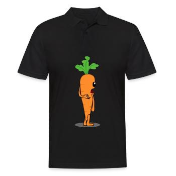 Carrot Reingeschaut Carrots - Männer Poloshirt - Schwarz - Vorne - Kai (181cm)