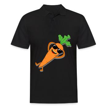 Carrot with Sunglasses Carrots - Männer Poloshirt - Schwarz - Vorne - Kai (181cm)