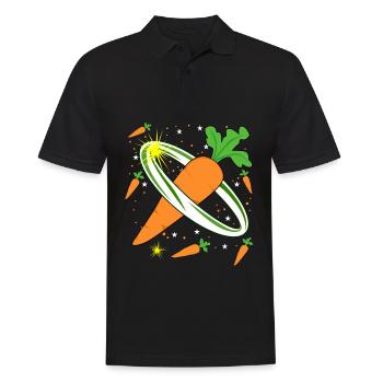 Carotte dans l’espace Carottes - Polo Homme - noir - Devant - Kai (181cm)