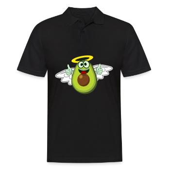 Avocado Angel Avocados - Männer Poloshirt - Schwarz - Vorne - Kai (181cm)