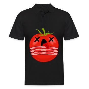 Tomato Cut Tomatoes - Men's Polo Shirt - black - Front - Kai (181cm)