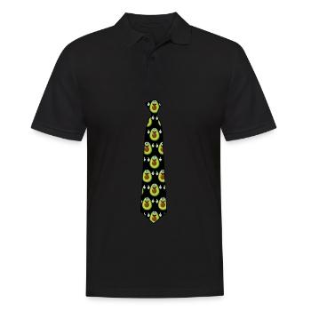 Avocado Tie with Avocados - Männer Poloshirt - Schwarz - Vorne - Kai (181cm)