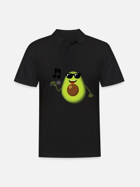 Avocados singing Avocado - Men's Polo Shirt - black