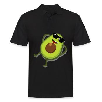 Avocado with Sunglasses Avocados - Männer Poloshirt - Schwarz - Vorne - Kai (181cm)