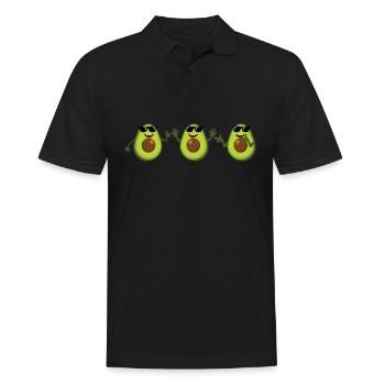 Avocado Dancing Avocados - Männer Poloshirt - Schwarz - Vorne - Kai (181cm)
