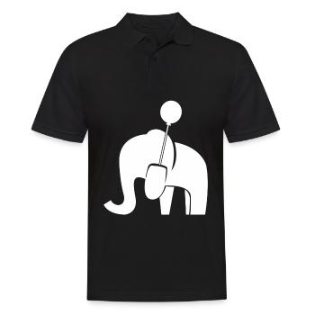 Elephant with Balloon Elephants - Männer Poloshirt - Schwarz - Vorne - Kai (181cm)
