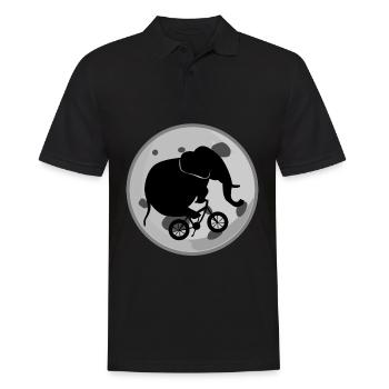 Elephant on a Bike Elephants - Männer Poloshirt - Schwarz - Vorne - Kai (181cm)