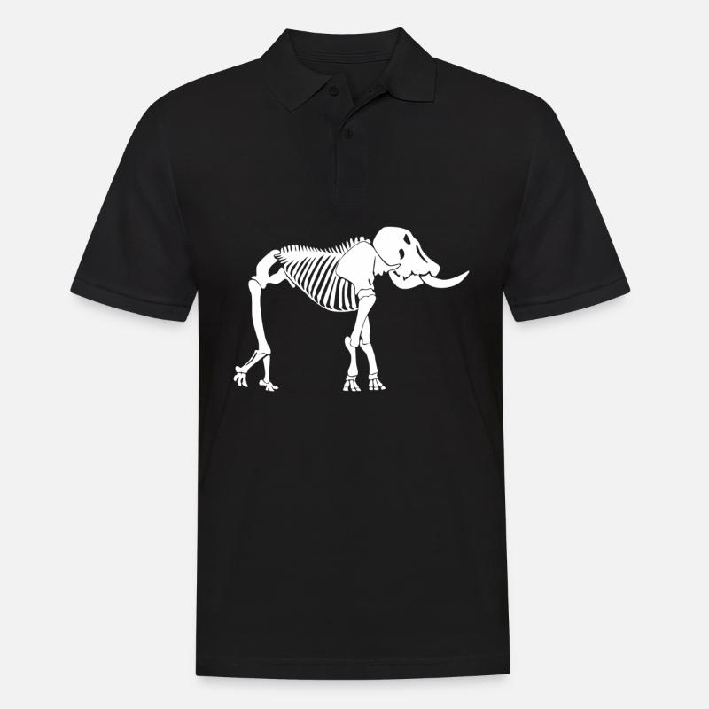 Éléphant Squelette Éléphants - Polo Homme - noir