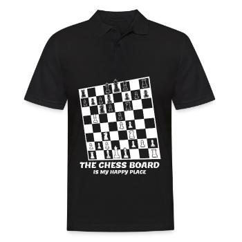 Chess Pieces - Männer Poloshirt - Schwarz - Vorne - Kai (181cm)