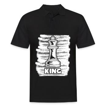 Chess Board King - Männer Poloshirt - Schwarz - Vorne - Kai (181cm)
