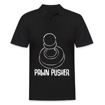 Chess Pawn Pushing Pawns - Men's Polo Shirt - black - Front - Kai (181cm)