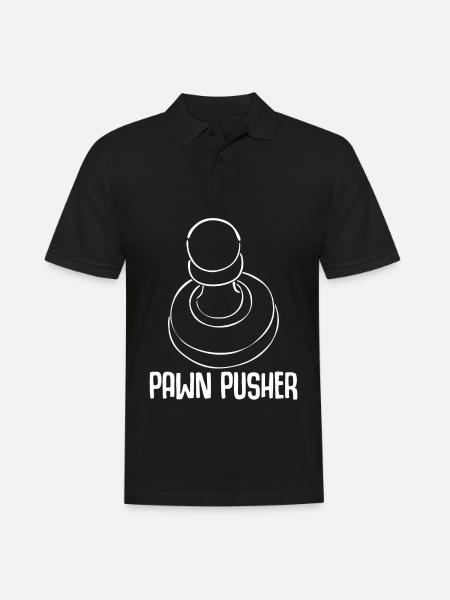 Chess Pawn Pushing Pawns - Men's Polo Shirt - black