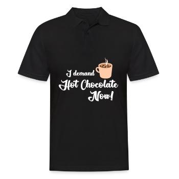 Hot Chocolate Cacao - Men's Polo Shirt - black - Front - Kai (181cm)