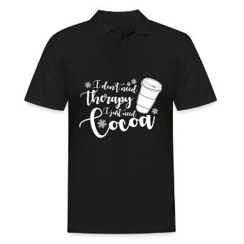 Cocoa Cacao Hot Chocolate - Men's Polo Shirt - black - Front - Kai (181cm)
