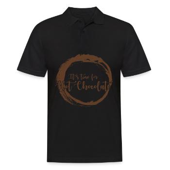 Cacao Hot Chocolate Cocoa - Men's Polo Shirt - black - Front - Kai (181cm)