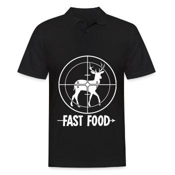 Hunting Fast Food Hunter - Männer Poloshirt - Schwarz - Vorne - Kai (181cm)