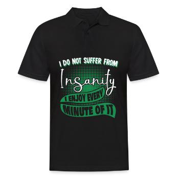 Insane Joke Insanity Madness - Men's Polo Shirt - black - Front - Kai (181cm)