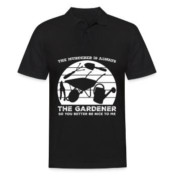Jardinier Jardinage Jardinage Aménagement paysager - Polo Homme - noir - Devant - Kai (181cm)