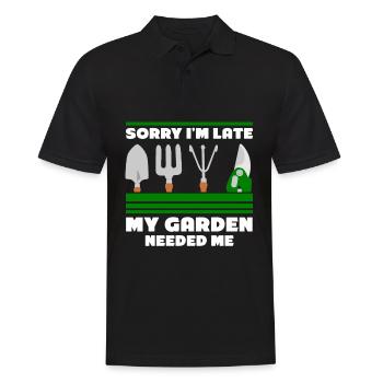 Landscaping Gardener Garden Gardening - Men's Polo Shirt - black - Front - Kai (181cm)